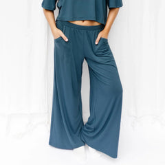 Women's Wide Leg Pant Set in Atlantic