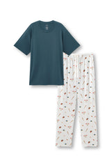 Men's Short Sleeve & Pant PJ Set in Home Run