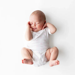 Pointelle Kimono Bodysuit in Sweet Pink Bow