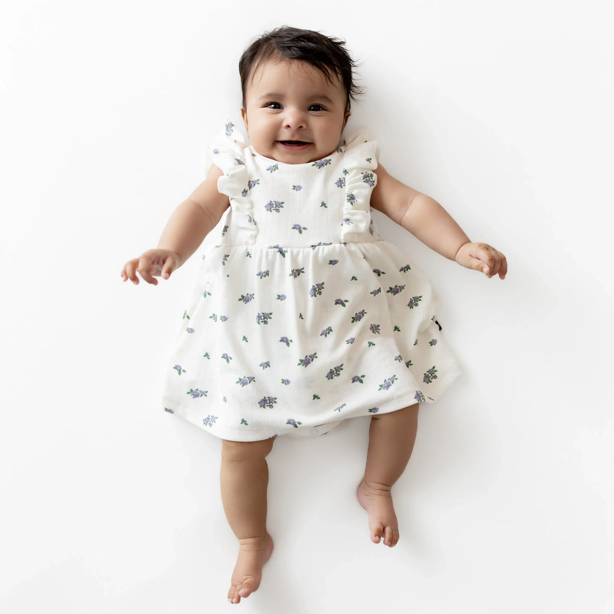 Pointelle Bodysuit Dress in Spray Rose