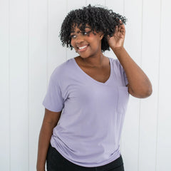 Women’s Relaxed Fit V-Neck in Taro