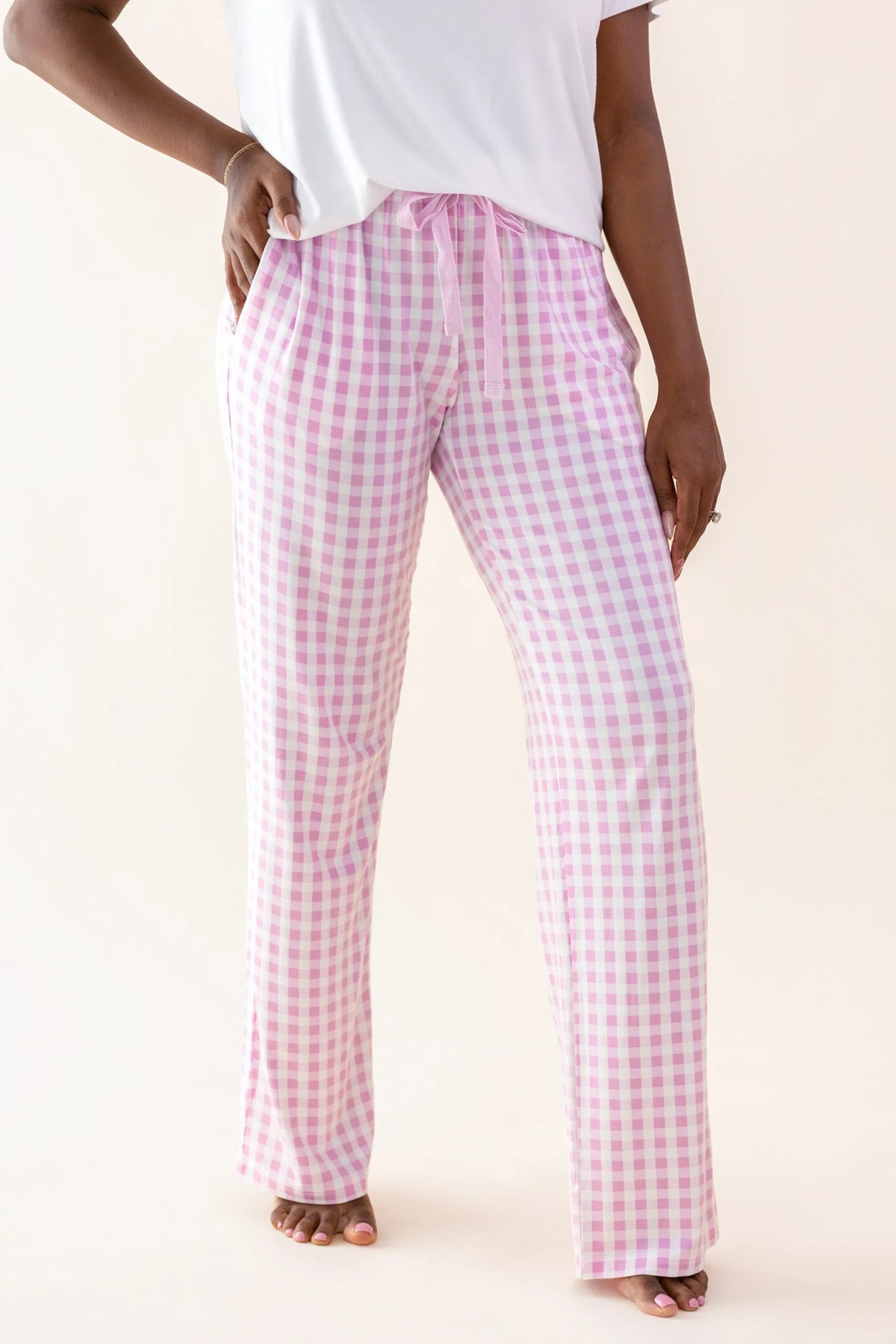 Women's Lounge Pants in Gingham Thistle