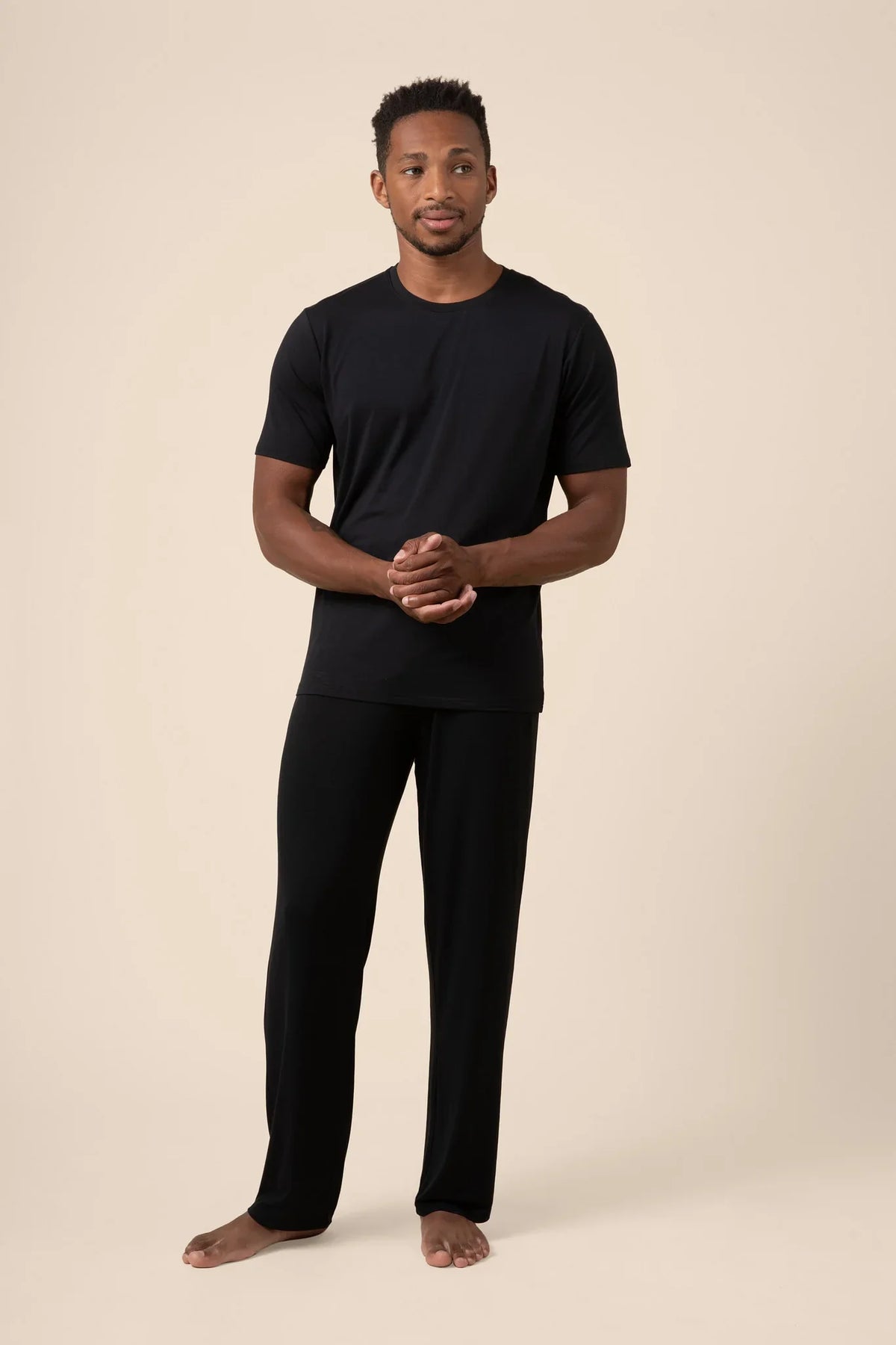 Men's Short Sleeve & Pant PJ Set in Midnight