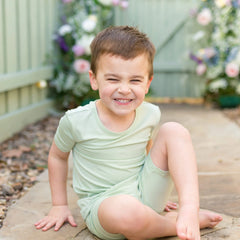 Short Sleeve Pajamas in Basil