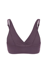 Women's Cross Front Bralette in Currant