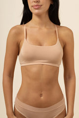 Women's Scoop Neck Bralette in Chai
