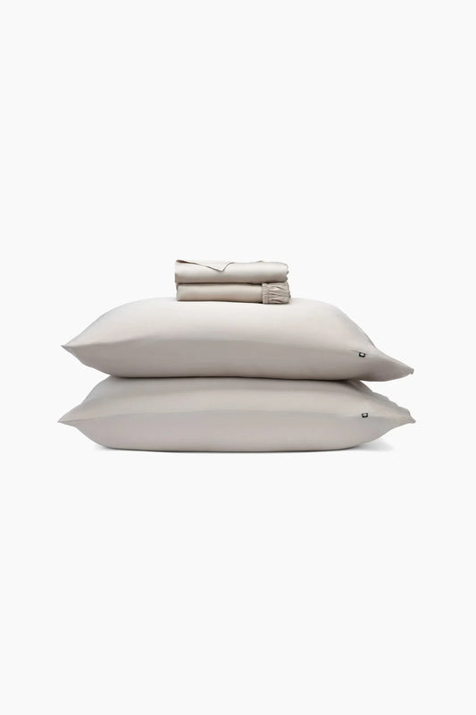 Bamboo Sateen Sheet Set in Sand Stone