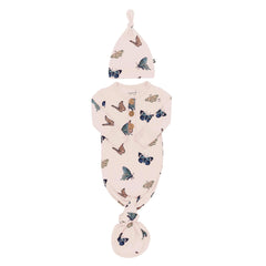 Knotted Gown with Hat Set in Blush Butterfly