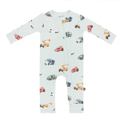 Zippered Romper in City Vehicles