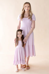 Women’s Smocked Dress in Thistle