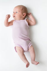 Ribbed Spaghetti Strap Bodysuit in Thistle