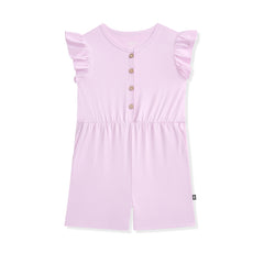 Flutter Sleeve Romper in Thistle