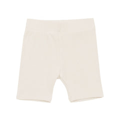 Ribbed Toddler Biker Shorts in Oat