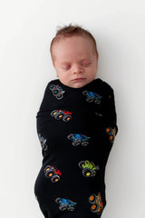 Swaddle Blanket in Monster Truck