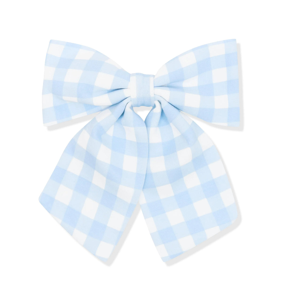 Large Alligator Clip Bow in Gingham Breeze