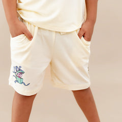 Drawstring Short in Winnie the Pooh on Chamomile