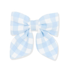 Medium Alligator Clip Bow in Gingham Breeze