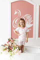 Short Sleeve Pajamas in Toile Ballet