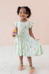 Pocket Dress in Mint Ice Cream