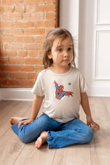 Toddler Basic Tee in Spider-Man on Oat