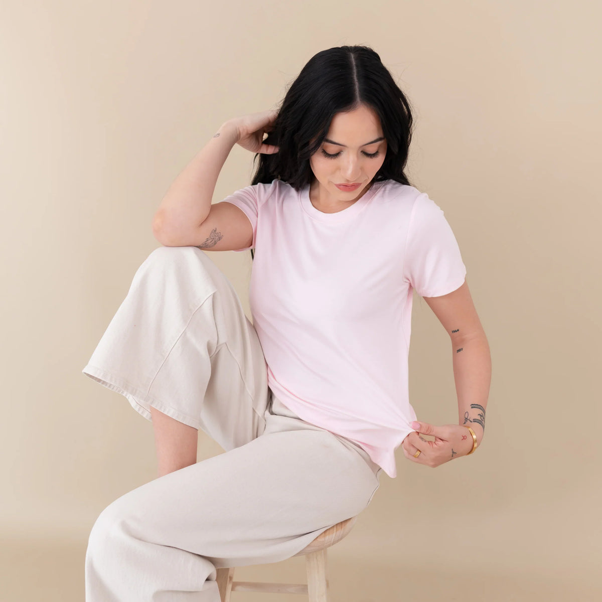 Women's Crew Neck Tee in Sakura