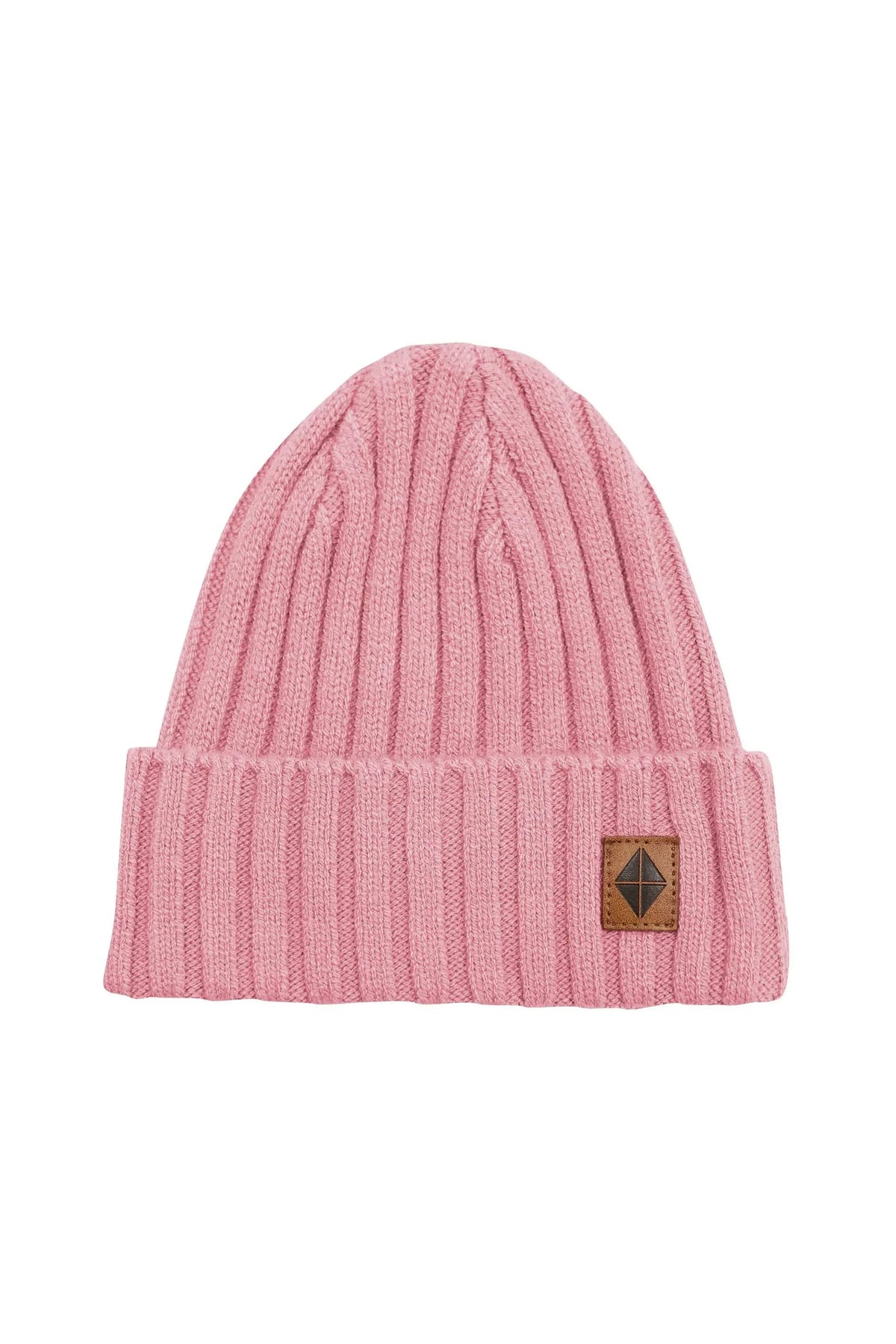 Chunky Knit Ribbed Beanie in Apple Blossom