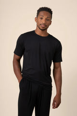 Men's Short Sleeve & Pant PJ Set in Midnight