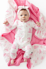 Baby Blanket in Toile Ballet