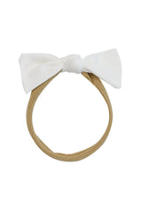 Tiny Nylon Bow in Cloud