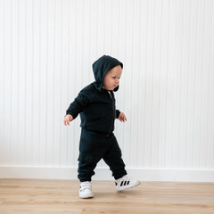 Fleece Zip Up Hoodie in Midnight