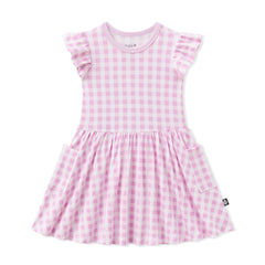 Pocket Dress in Gingham Thistle
