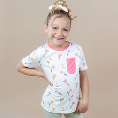 Toddler Crew Neck Tee in Tulip