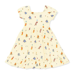 Puff Sleeve Twirl Dress in Winnie the Pooh Celebration
