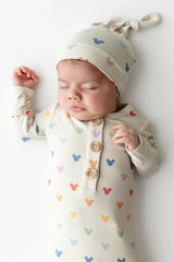 Knotted Gown with Hat Set in Pastel Mickey Mouse