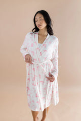 Women's Lounge Robe in Toile Ballet
