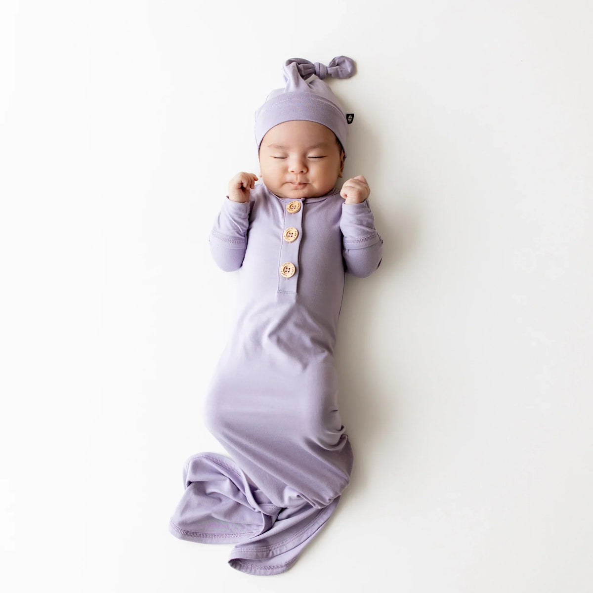 Knotted Gown with Hat Set in Taro