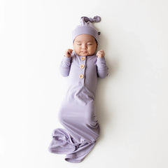 Knotted Gown with Hat Set in Taro