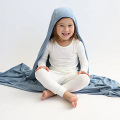 Toddler Hooded Bath Towel in Slate