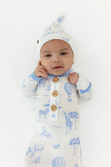 Knotted Gown with Hat Set in Toile Safari