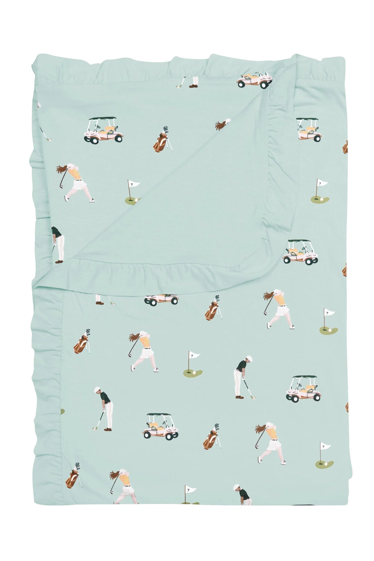 Ruffle Toddler Blanket in Golf 0.5