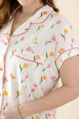Women's Short Sleeve Pajama Set in Tulip