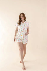 Women's Short Sleeve Pajama Set in Tulip