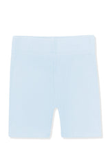 Ribbed Toddler Biker Shorts in Breeze
