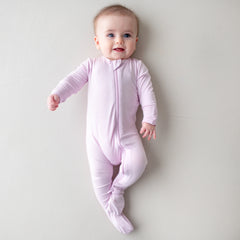 Zippered Footie in Thistle