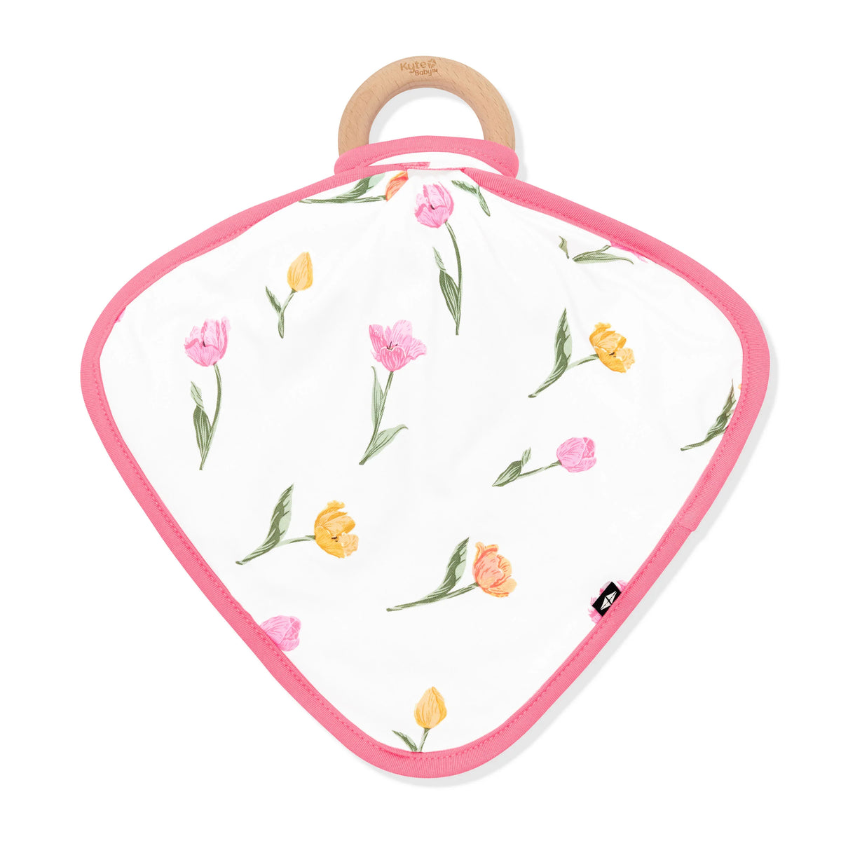 Lovey in Tulip with Removable Wooden Teething Ring