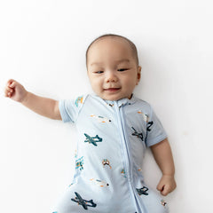 Zipper Shortall Romper in Take Off