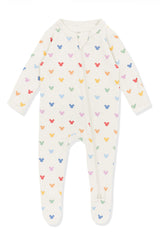 Zippered Footie in Pastel Mickey Mouse