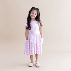 Pocket Dress in Gingham Thistle