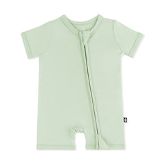 Zipper Shortall Romper in Basil