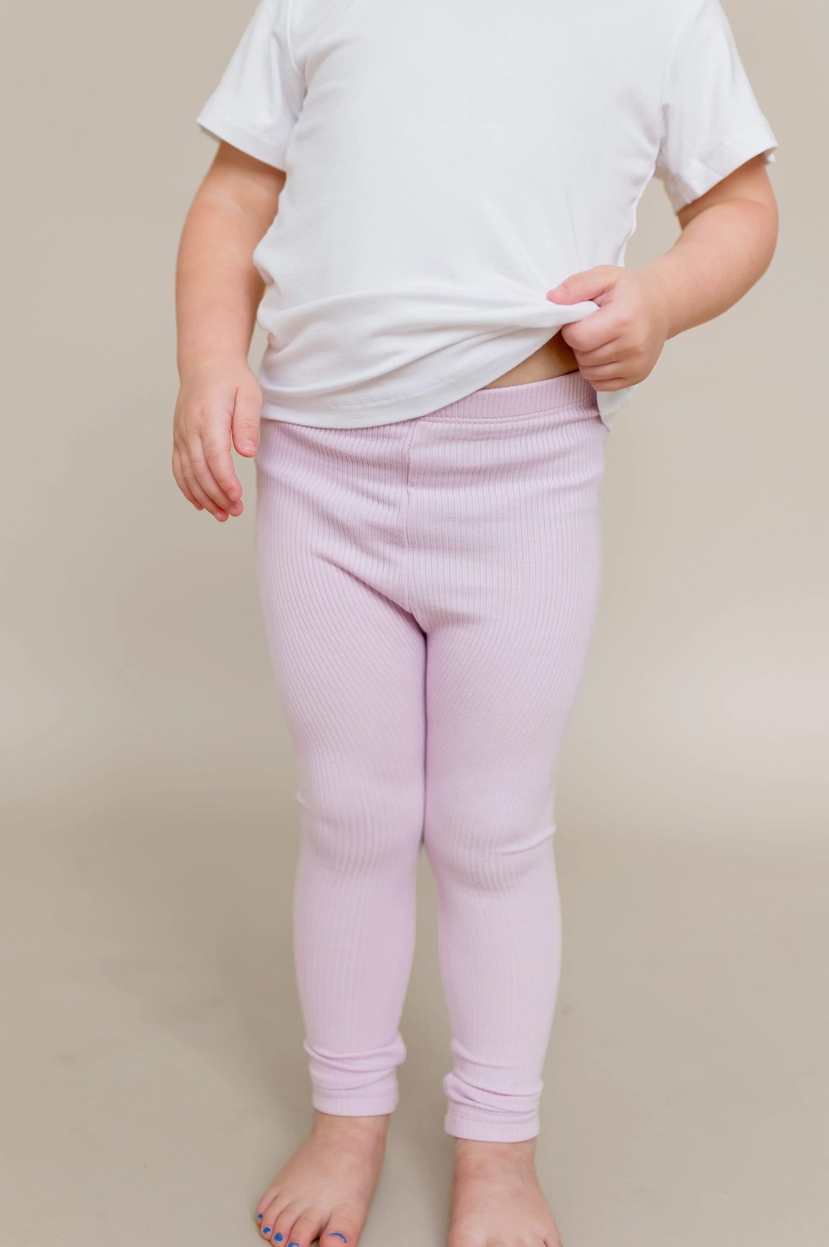 Ribbed Leggings in Thistle